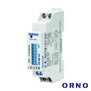 Contador de Energia Monofásico 230V/40A 1 Módulo Din ORNO - (OR-WE-521)