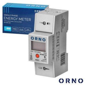 Contador de Energia Monofásico 230V/80A 2 Módulos Din ORNO - (OR-WE-523)
