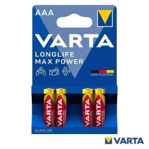 Pilha Alcalina LR03/AAA 1.5V 4x Longlife Max Power VARTA - (PAV-LR03/4MAX)