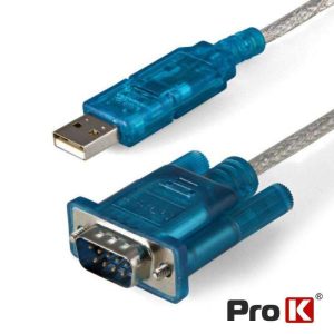 Cabo Adaptador USB-A / Porta Série RS232 1M PROK - (PK-USBSERIE02)