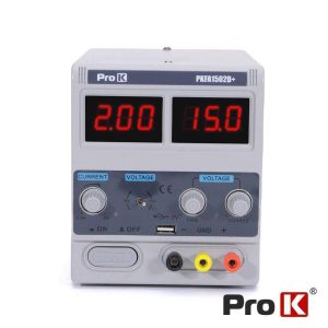 Fonte De Alimentação Digital 0-15v / 0-2a C/USB PROK - (PKFA1502D+)