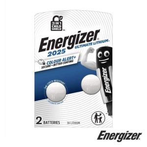 Pilha Lítio Ultimate Botão CR2025 3V 2x Blister ENERGIZER - (PLE-CR2025)