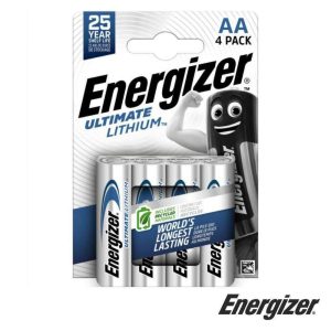 Pilha Lítio AA 1.5V 4x Ultimate Lithium ENERGIZER - (PLE-LR6/4)