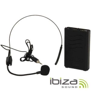 Microfone Headset S/ Fios 207.5MHz IBIZA - (PORTHEAD12-2)