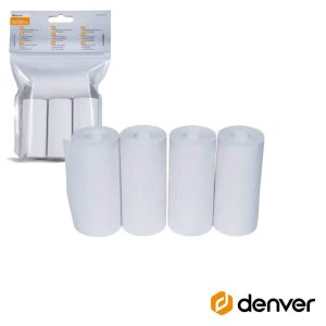 Conjunto de 4x Rolos Papel Térmico P/ Impressoras DENVER - (PP-40)