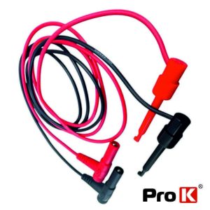 Conjunto 2 Cabos De Teste C/ Pinças de Prova P/ Ficha Banana - (PP-60)