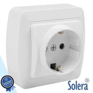 Tomada Elétrica Superfície 1x Schuko SOLERA - (SLR-MUR60U)