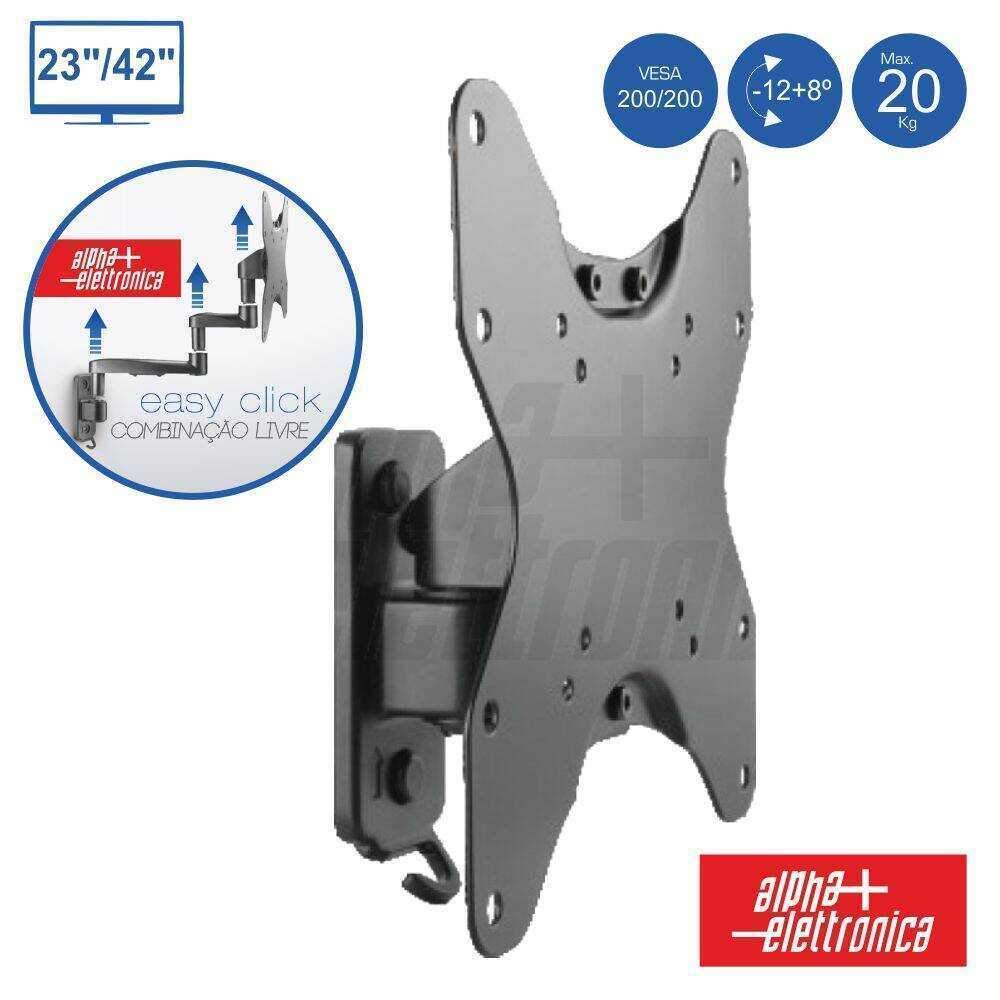 Suporte LCD/LED 23/42" Inclinável VESA 200/200 20kg ALPHA - (SU2342/10)