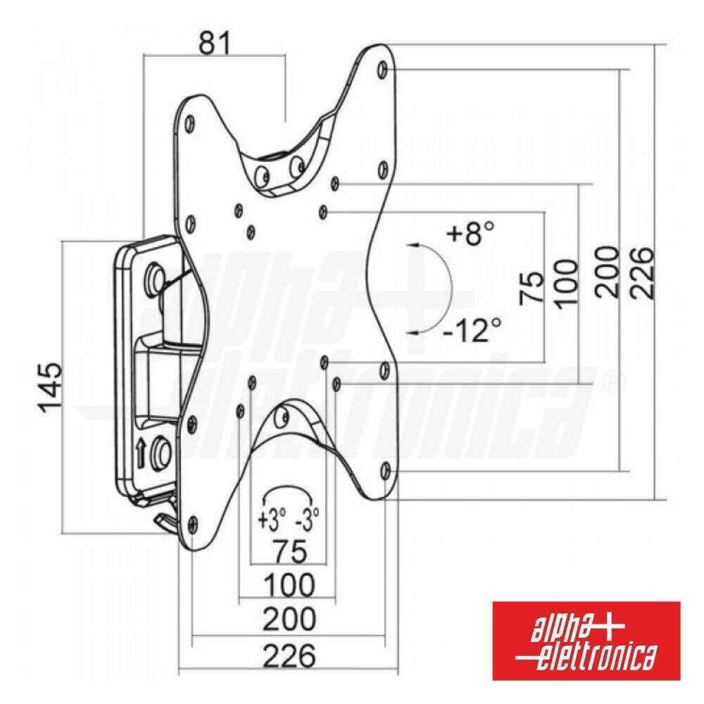Suporte LCD/LED 23/42" Inclinável VESA 200/200 20kg ALPHA - Image 2