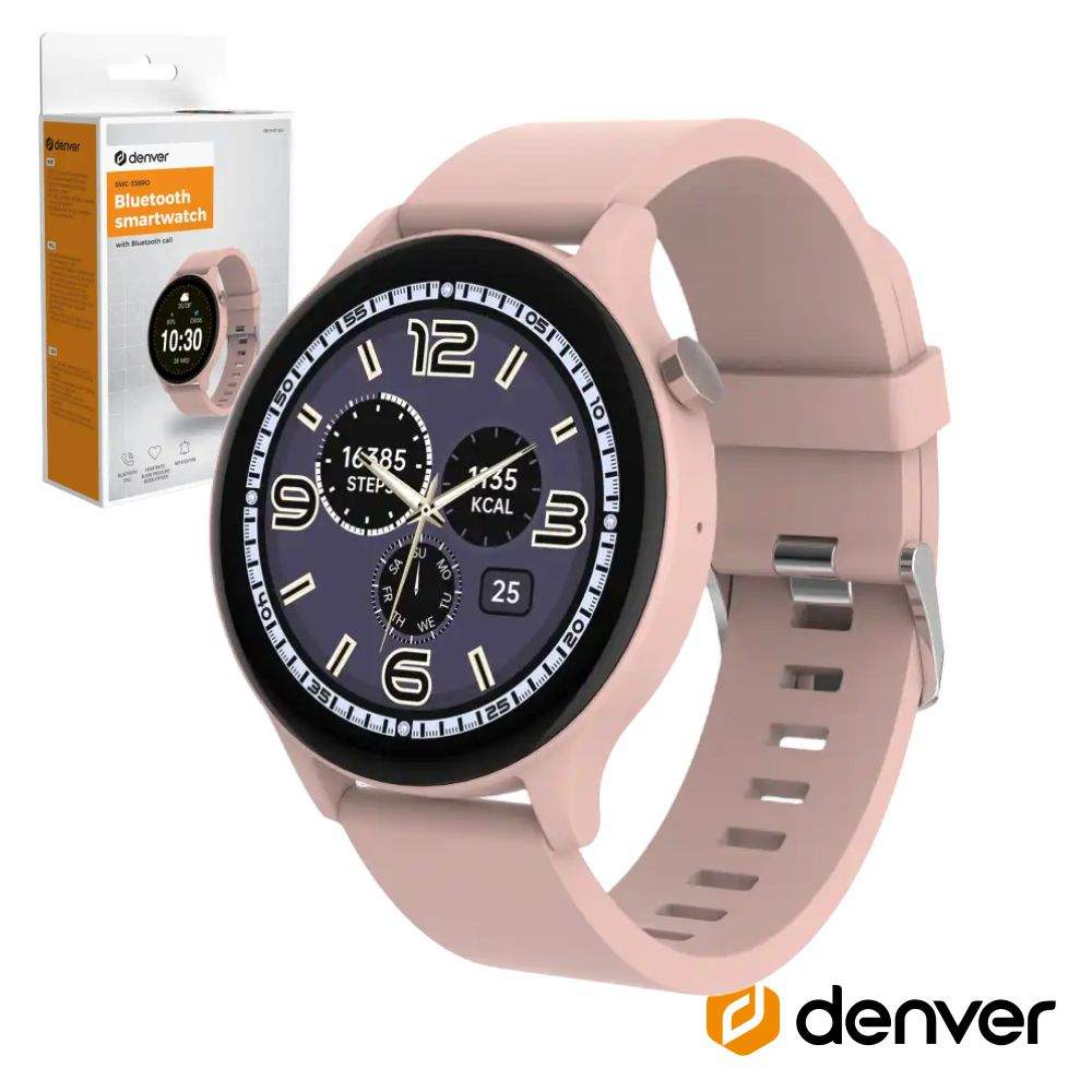 SmartWatch Multifunções P/ Android IOS Rosa DENVER - (SWC-338RO)