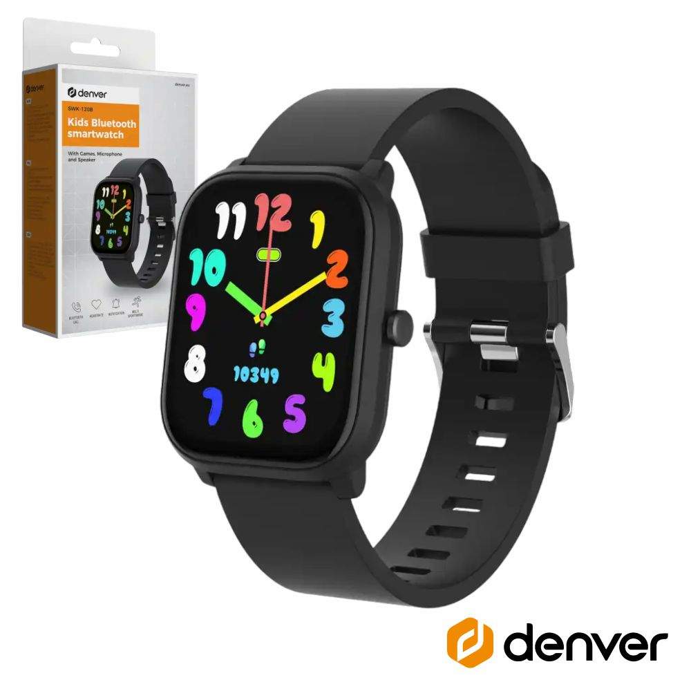 Smartwatch Bluetooth 1.75" Infantil/Juvenil Preto DENVER - (SWK-120B)