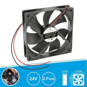 Ventilador 24VDC 120x120x25mm 2 Fios KLD024PP120CSWS LUFT - (VEN12025/24A)