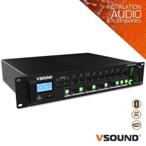 Amplificador PA 24/230V 4 Zonas 360W 100V Mp3/USB/SD/BT - (VSPA360UZ)