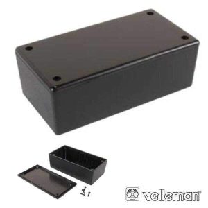 Caixa De Plástico Preta 130x70x45mm - (WCAH2853)