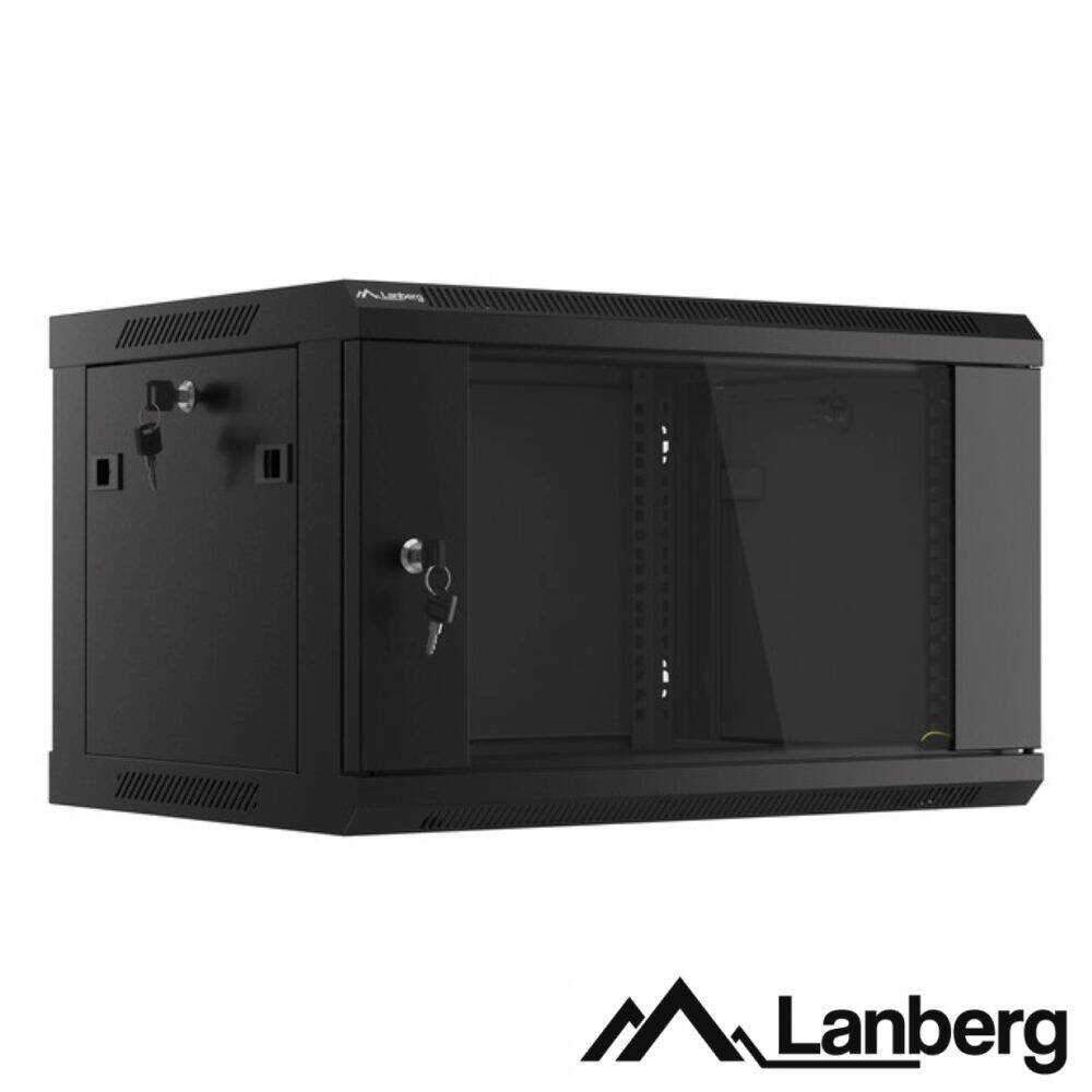 Armário Bastidor Parede (Rack) 19" 60cm 6U LANBERG - (WF01-6406-10B)