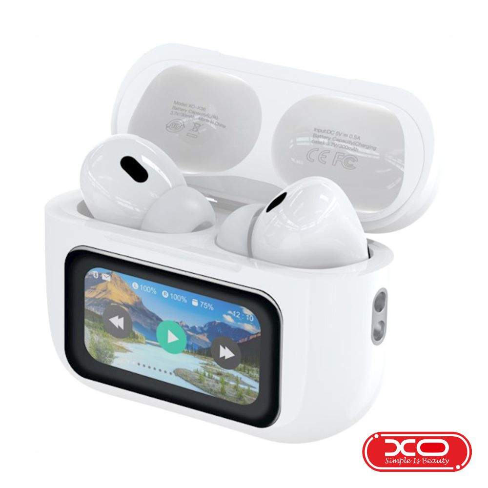 Auriculares C/ Display TWS ANC+ENC BT 5.4 Branco XO - (X36-PRO)