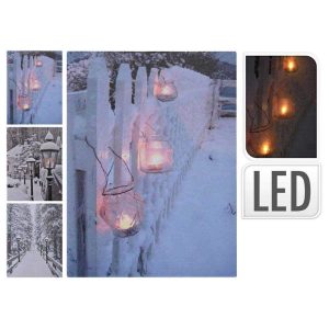 Quadro C/ LED 40x30cm Modelos Sortidos - (XMAS052)