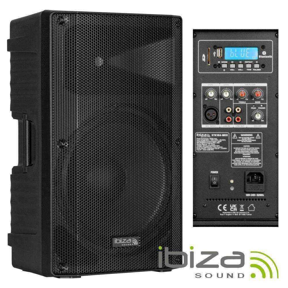 Coluna Amplificada 10" 300Wmáx BT/TWS IBIZA - (XTK10A-MKII)
